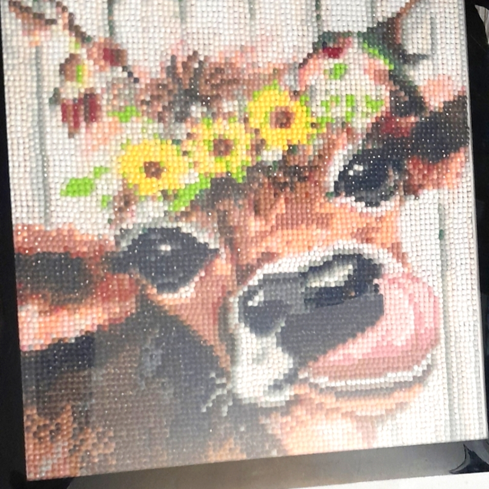 Calf Diamond Art Painting with Magnetic Frame